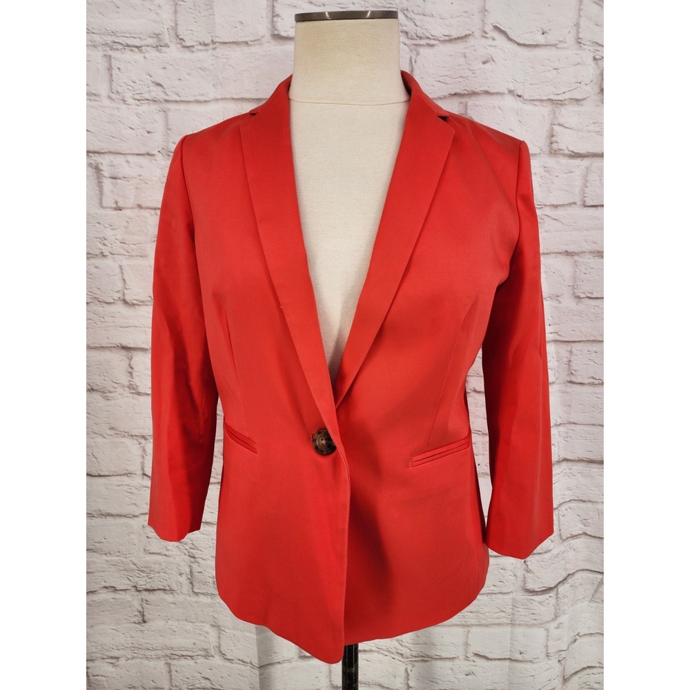 Lands End Stretch Blazer 3/4 Length Sleeves Office Professional Colorful Work 4